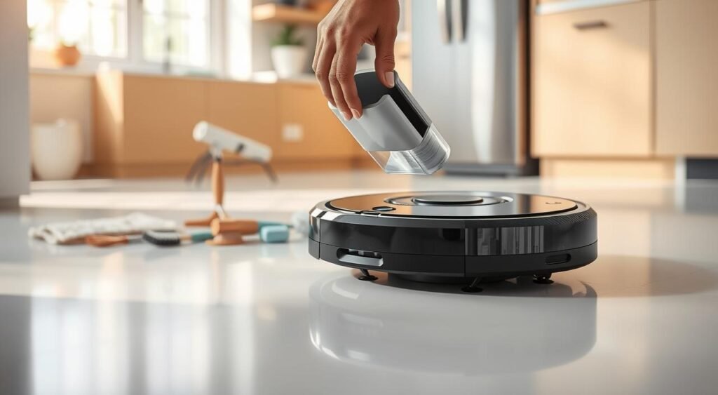 como limpar o robô aspirador