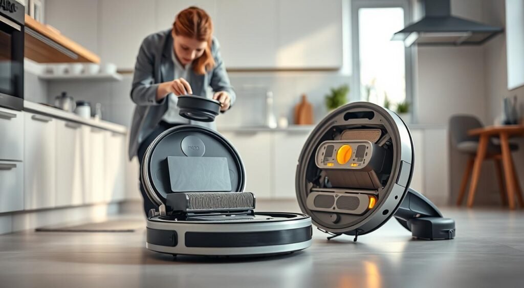 limpeza de robô aspirador
