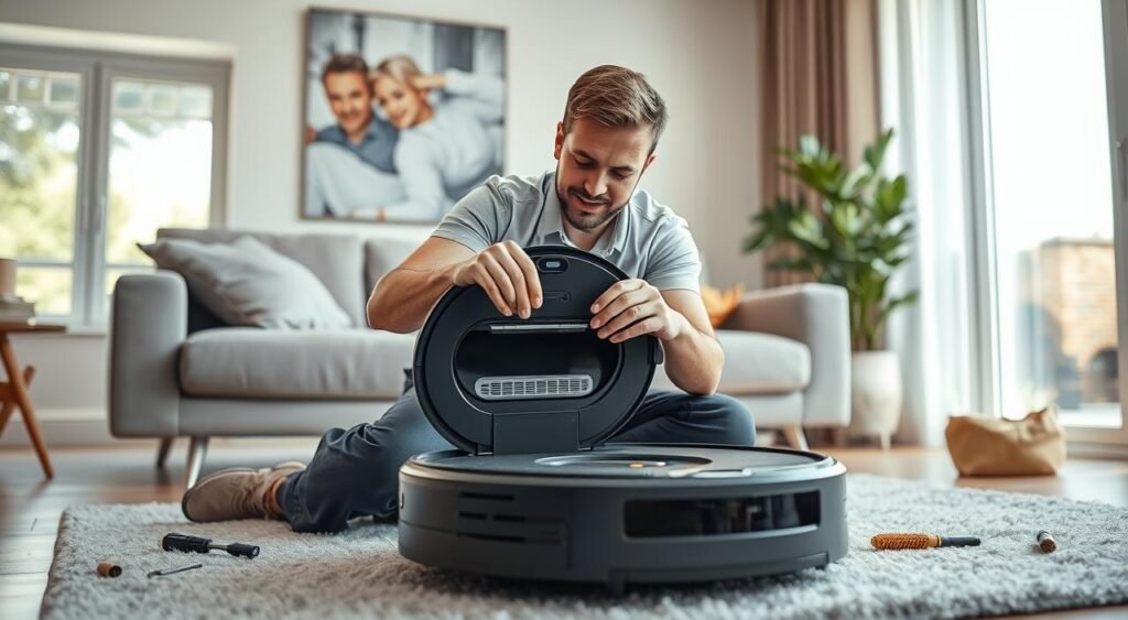 manutenção de robô aspirador