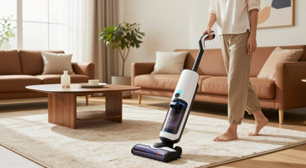 como usar aspirador de pó vertical