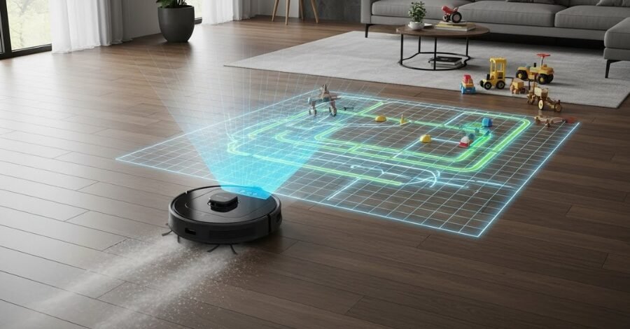 navegação inteligente no robô aspirador